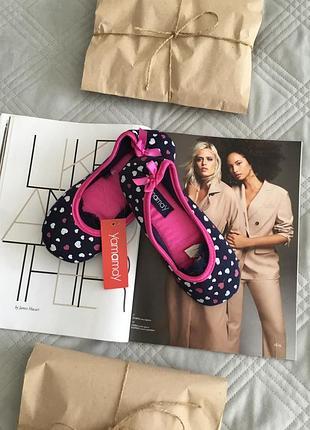 Новые детские тапочки в горошек от итальянского бренда размер 29/30