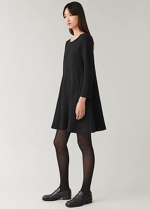 Cos шерстяное платье а-силуэта