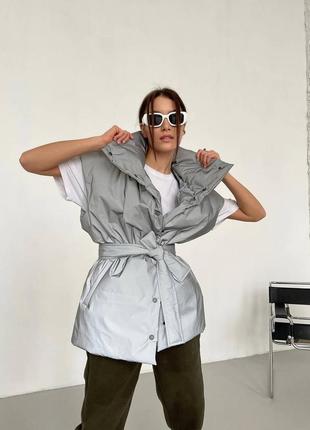 Демісезонний жіночий жилет spring з наповнювачем силікон 100 (осінь/весна) без...