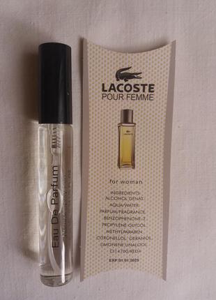 В стиле lacoste pour femme парфюмированная вода 10 мл