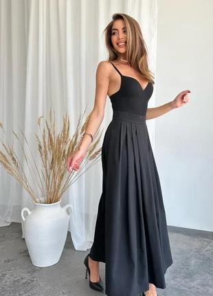 Чорна довга розкльошена спідниця, holiday mood, україна l