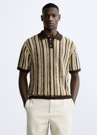 Полосата сорочка-поло zara