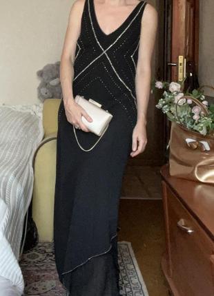 Невероятное вечернее платье вышитое бисером от next