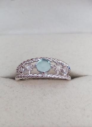 Серебряное кольцо с голубым кабошоном9 фото