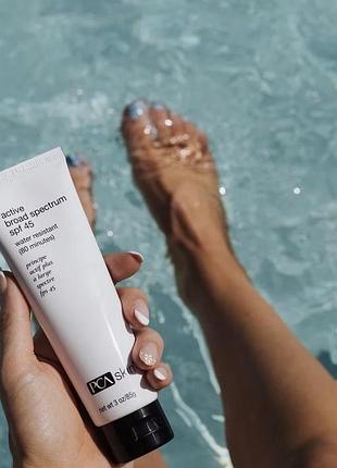 Pca active broad spectrum spf45 -водостійкий сонцезахисний крем