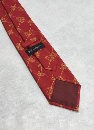 Галстук с сердцами ysl yves saint laurent