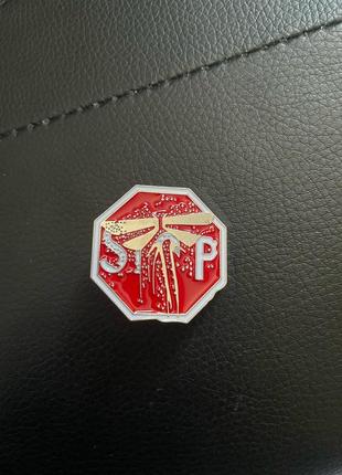 Значок цикады знак stop цикада the last of us брошка один из нас pin дорожный знак...