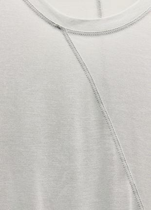 Футболка, довга футболка тонка, футболка zara длинная базова8 фото