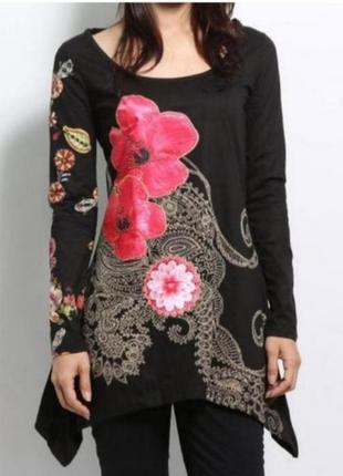 Desigual туника, атласные цветы