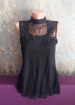 Блуза с сеточкой р.42/44 блузка блузочка топ американка