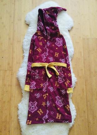 Disney махровый халат harry potter 11-12 рок. банный, флисовый, теплый. на море или в бассейн