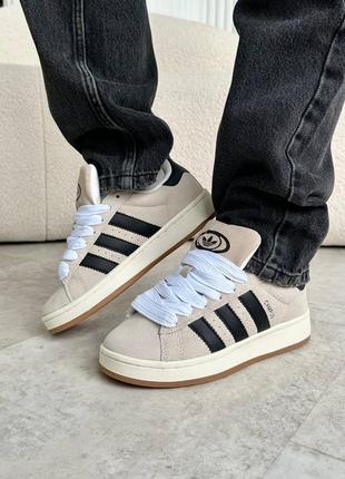 Кроссовки adidas campus crystal beige black