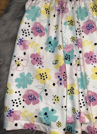 Прикольный легкий хлопковый сарафан с нежным цветочным принтом для девочки 5/6р george3 фото