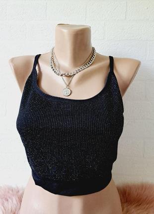 Топ черный с люриксом