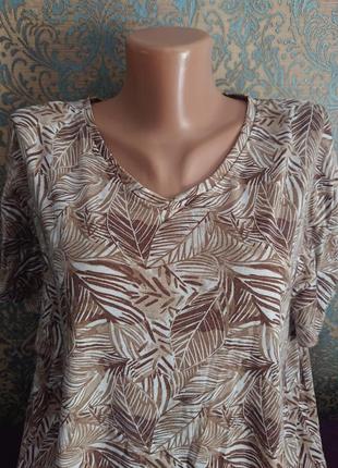 Летняя блуза футболка большой размер батал 50 /52 блузка2 фото