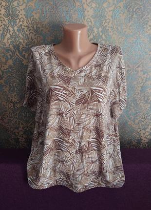 Летняя блуза футболка большой размер батал 50 /52 блузка4 фото