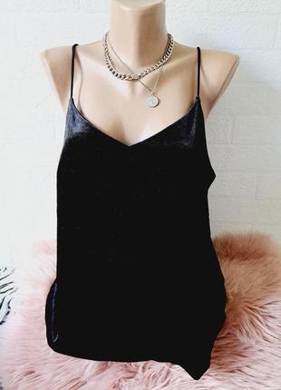 Майка чорна бархатна