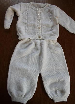 Набор теплый вязаный костюм