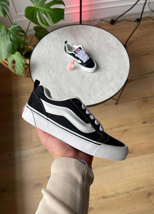 Vans knu skool black white