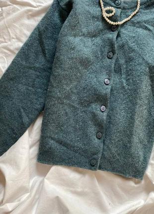 100% шерсть качественный теплый кардиган на пуговицах базовый, однотонный, классический, обмен