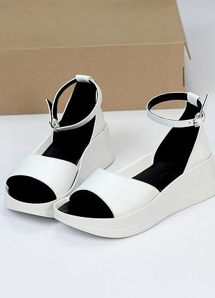 Босоніжки "linea", білий, натуральна шкіра