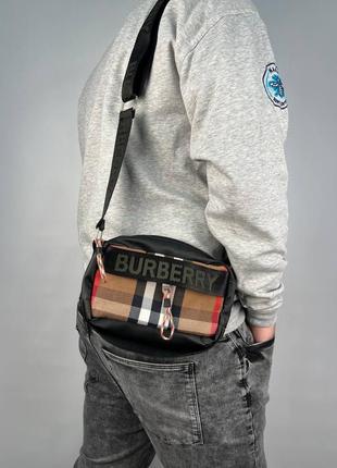 Борсетка burberry сумка кросс боди женская / мужская6 фото
