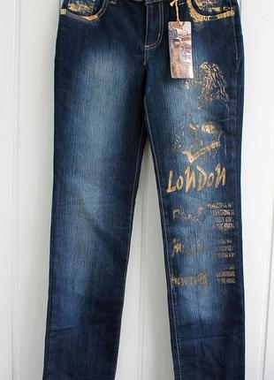 Dsquared2 джинсы с вставками золотистыми, италия3 фото