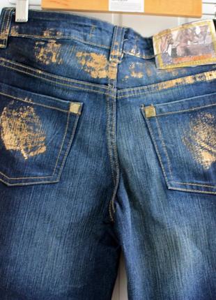 Dsquared2 джинсы с вставками золотистыми, италия4 фото