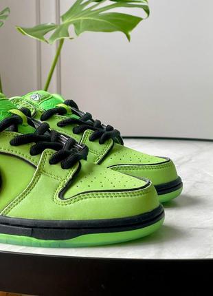 Кроссовки nike sb dunk low the powerpuff girls buttercup2 фото