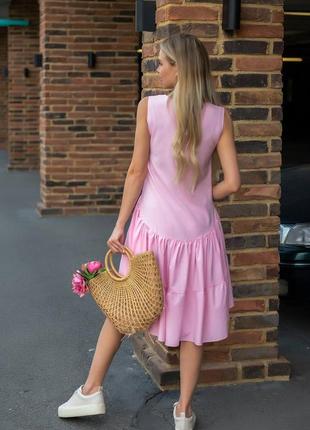 Рожева сукня з пишною спідницею4 фото