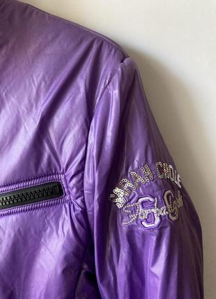 Нова демісезонна жіноча підліткова фіолетова курточка sarah chole for bad girls з утеплювачем9 фото