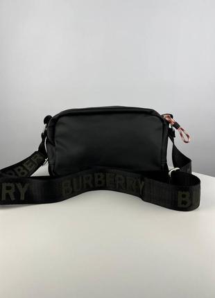 Борсетка burberry черная сумка кросс боди женская / мужская3 фото