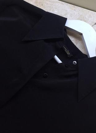 Сорочка під шовк massimo dutti black classy faux silk shirt blouse size s  стан нової ідеальний, без5 фото