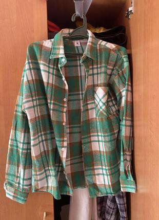Бавовняна сорочка зелена