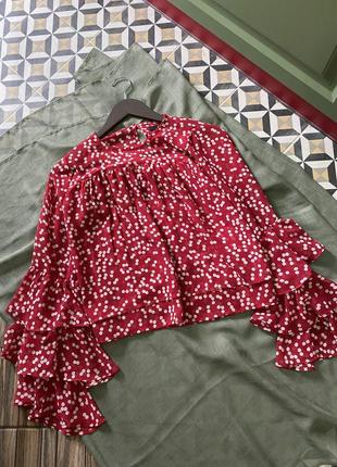 Блуза в горошек с рюшами ❤️6 фото