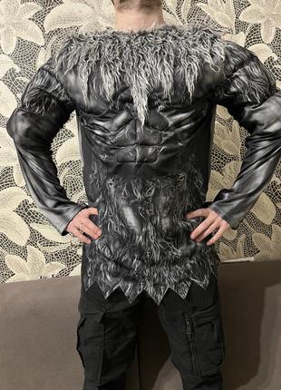 Карнавальний костюм хелловін обертець вовк 🐺 кофта з м'язами1 фото