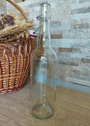 Бутылка с плотной бугельной пробкой крышкой замком корком 0,75л стиль bormioli rocco korken2 фото
