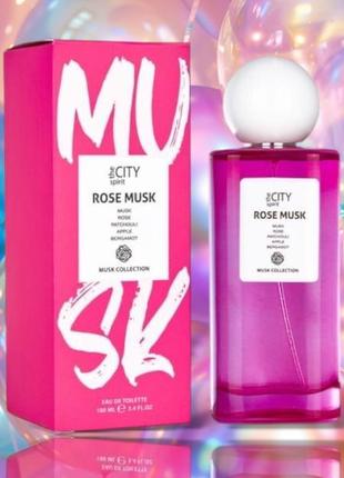 The city spirit rose musk 100 мл туалетна вода східна квіткова рожева фруктова мускусна жіноча (духи парфуми парфум для жінок)