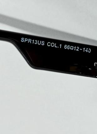 Очки в стиле prada унисекс солнцезащитные серый градиент в черной оправе6 фото
