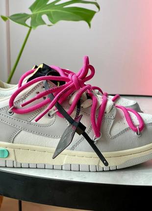 Кроссовки nike dunk low off-white5 фото