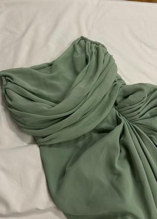 Сукня міді з шифоновим корсетом5 фото