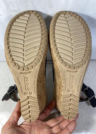 Crocs женские кожаные сандалии босоножки 39 р 25 см оригинал6 фото