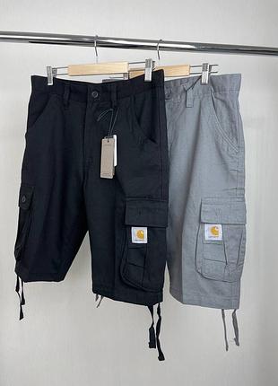 Шорты carhartt черные / серые мужские