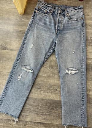 Крутые джинсы levi's wedgie straight cut ripped6 фото