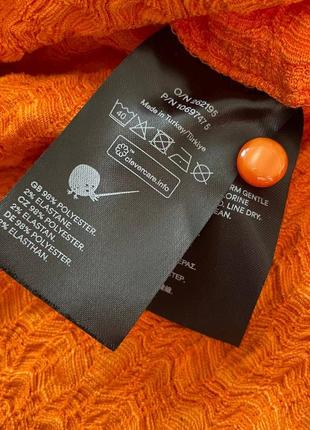 Оранжевая кофточка женская на пуговицах с широкими рукавами в винтажном стиле в идеальном состоянии9 фото