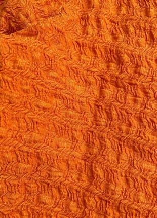 Оранжевая кофточка женская на пуговицах с широкими рукавами в винтажном стиле в идеальном состоянии7 фото