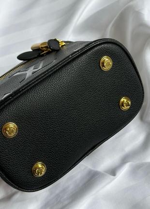 Сумка louis vuitton vanity pm bag monogram black/gold5 фото