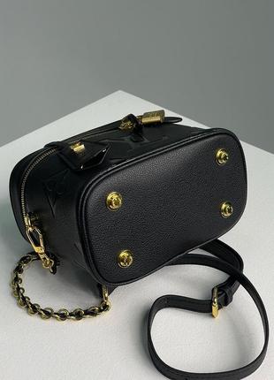 Сумка louis vuitton vanity pm bag monogram black/gold6 фото