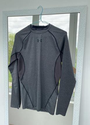 Компрессионная футболка under armour heatgear compression long sleeve carbon2 фото