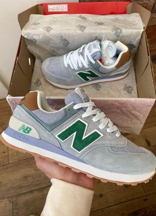 Кроссовки new balance 574 blue green